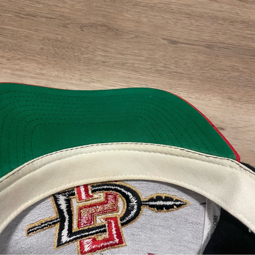 Vintage 90s San Diego State Aztecs wool blend SnapBack Hat Black - Picture 5 of 6